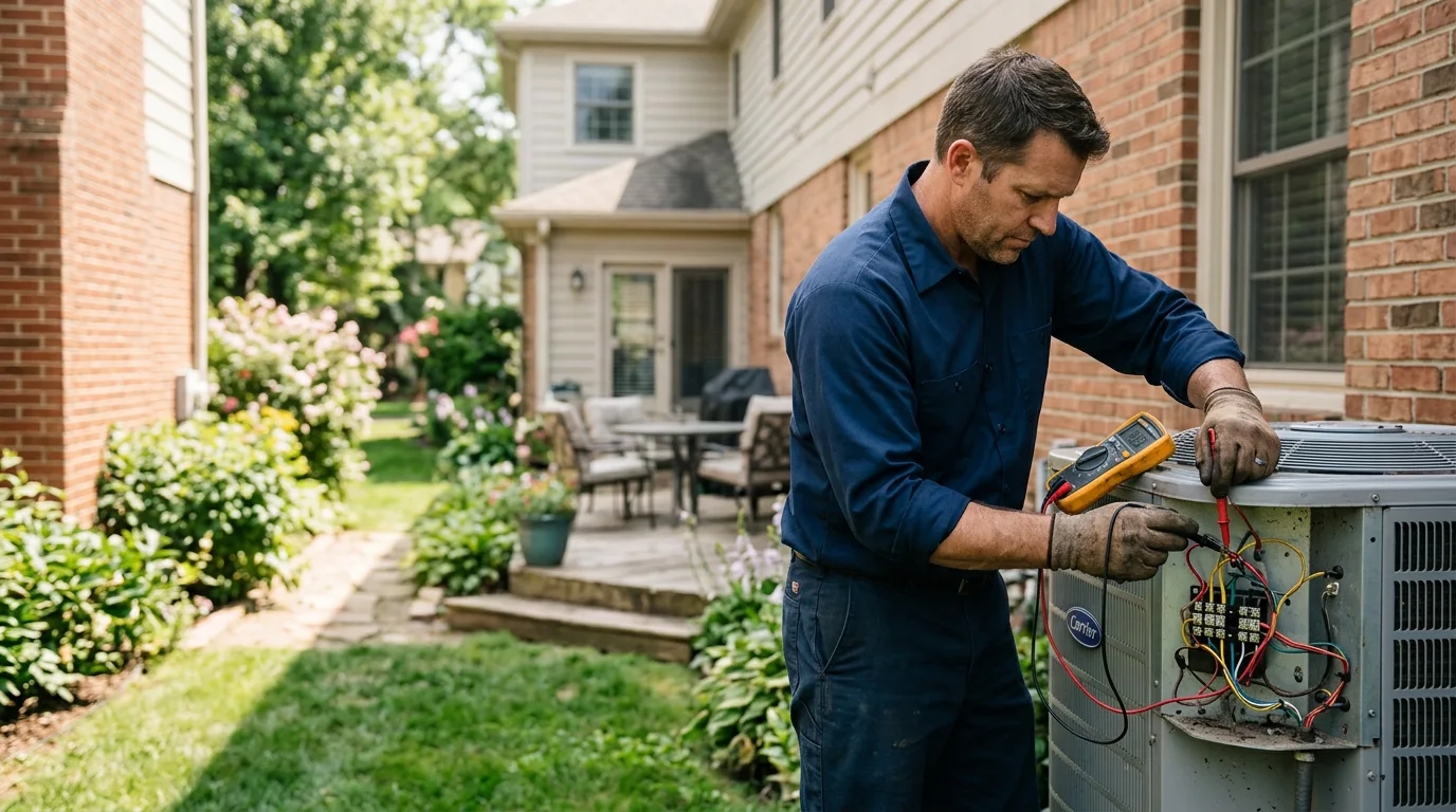 HVAC technician working near Langley, OK